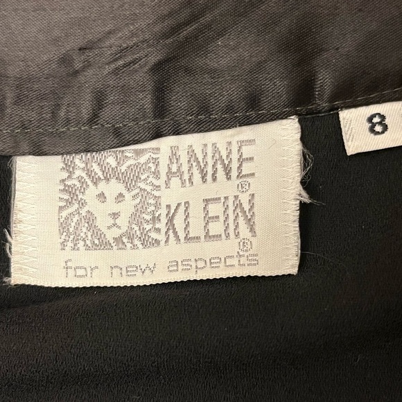 Vintage Anne Klein Open Tuxedo Jacket Blazer Black Size 8 - Picture 5 of 5